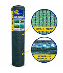 Plasa umbrire 120 g/mp, 1.5 x 10 m, verde
